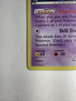 Crobat Cosmos Holo Rare 33/119 XY Phantom Forces Pokemon TCG - Image 3