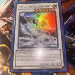 Yugioh Michael, the Arch-Lightsworn SDLI-EN036 Ultra Rare NM - Image 1