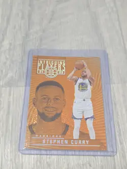 2021-22 Panini Illusions Steph Curry #7 Intriguing Players Embossed Orange C993 - Image 3