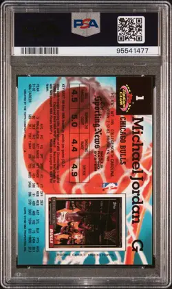 1992-93 Topps Stadium Club Michael Jordan Members Only #1 PSA 7 - Image 2