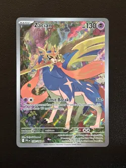Zacian 100/094 Illustration Rare Phantasmal Flames Pokemon Holo Near Mint - Image 1