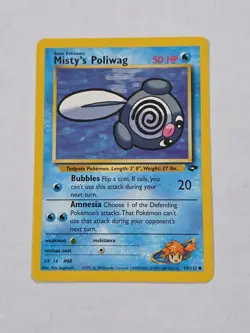 Misty's Poliwag 89/132 Gym Challenge - Pokemon TCG 2000 Wizards - Image 1
