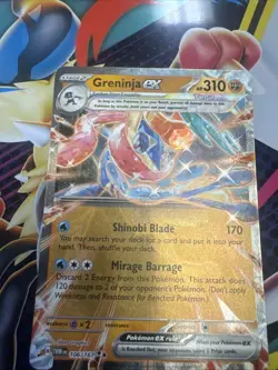 Pokemon Greninja ex 106/167 Sv06: Twilight Masquerade Full Art Tera Holo NM - Image 1