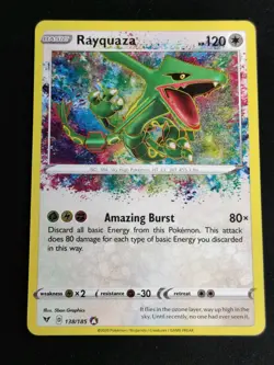 Rayquaza Amazing Rare 138/185 Pokemon Vivid Voltage Near Mint Holo 138/185 - Image 1