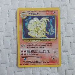 Pokemon TCG Ninetales Base Set Holo Unlimited Rare Card 12/102 VINTAGE - Image 1