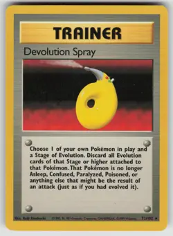 Devolution Spray 72/102 Rare Base Set Unlimited Pokemon Lightly Played - Image 1