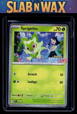 Pokemon tcg SV: Scarlet & Violet Promo Cards Sprigatito #191 - Image 1