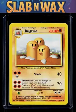 Pokemon tcg Base Set Dugtrio #019/102 Rare - Image 1