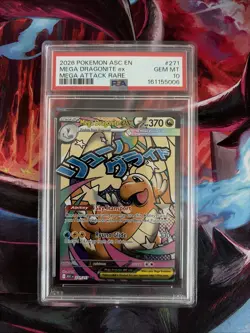 2026 POKEMON ASC EN-ASCENDED HEROES MEGA DRAGONITE EX PSA 10 271/217 - Image 1