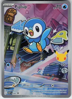 Piplup 042 Promo ME: Mega Evolution Promo Pokemon Holo Near Mint - Image 1
