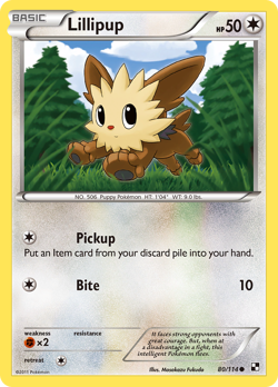 Lillipup 80/114 Common | Black & White | Pokemon Card - Image 1