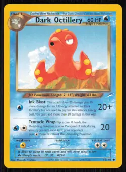 Dark Octillery 62/105 Common Neo Destiny Pokemon Lightly Played - Image 1
