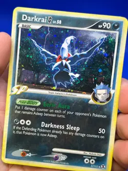 2009 Pokemon Rising Rivals Darkrai G LV.58 3/111 Holo Rare W/ Swirl MP - Image 2