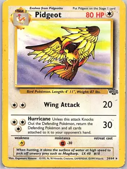 Pidgeot 24/64 Rare Jungle Pokemon Unlimited Damaged - Image 1