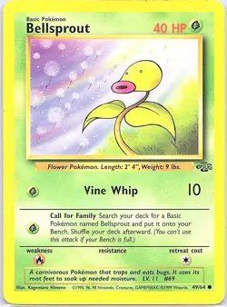 Bellsprout 49/64 Common Jungle Pokemon Unlimited Damaged - Image 1