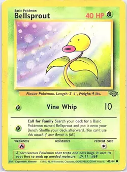 Bellsprout 49/64 Common Jungle Pokemon Unlimited Damaged - Image 1