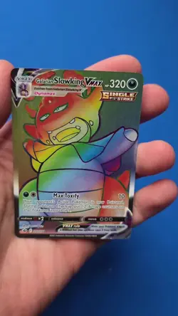 Pokemon Galarian Slowking VMAX Rainbow Secret Rare Full Art Holo 207/198 NM - Image 2