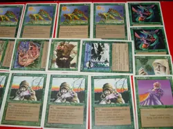 MTG 16x 4th edition scavenger folk cat warriors playlet green magic cards - Image 2