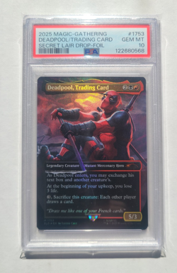 MTG Deadpool Trading Card FOIL PSA 10 GEM MINT Deadpool Magic Card SLD #1753 - Image 1