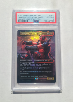 MTG Deadpool Trading Card FOIL PSA 10 GEM MINT Deadpool Magic Card SLD #1753 - Image 2