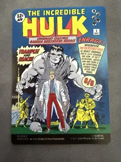 MTG Marvel Super Heroes MSH Bruce Banner 0390 FOIL Borderless Comic Mythic - Image 1