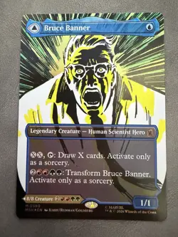 MTG Marvel Super Heroes MSH Bruce Banner 0390 FOIL Borderless Comic Mythic - Image 2