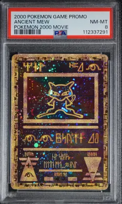 2000 Pokemon Ancient Mew PSA 8 NM-MT Pokemon Movie Game Promo Double Holo Card - Image 1