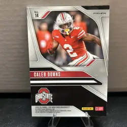 2024-25 Panini The Ohio State University NIL- Caleb Downs Green Shimmer Prizm 🔥 - Image 2