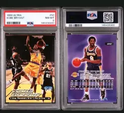 1999 Fleer Ultra #50 Kobe Bryant PSA 8 Near Mint Los Angeles Lakers Basketball - Image 1