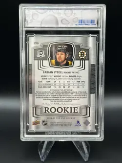 2024-25 UD The Cup Rookie Patch Auto RC Fabian Lysell /249 -Boston Bruins - Image 2