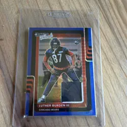 2025 Panini Donruss Rated Rookie Luther Burden III #395 Bears Red Pandora - Image 1
