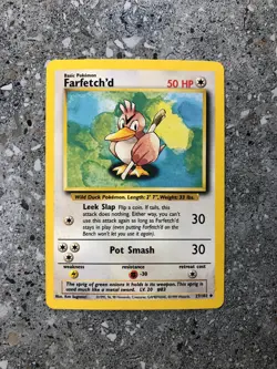 Pokemon TCG Cards Farfetch'd 27/102 Base Set Uncommon - Image 1