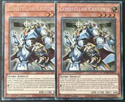 YuGiOh! Constellar Castor x2 BLGG-EN016 Secret Rare 1st Edition - Image 1