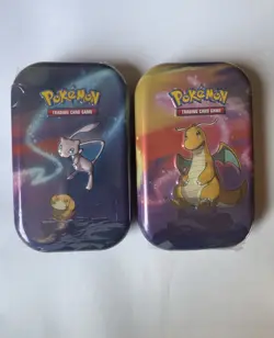 Pokemon TCG Kanto Power Mini Tins Sealed x2 Mew & Dragonite H24 - Image 1