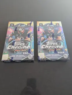X2 - 2025 Topps Chrome Cosmic Football Hobby Box - X2 - Image 1