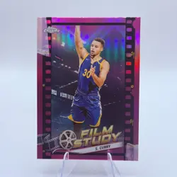 Stephen Curry 2023-24 Topps Chrome Film Study #FS-6 Pink Refractor Golden State - Image 1