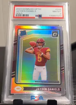 Panini 2024 Donruss Optic Jayden Daniels Rated Rookie #248 PSA 8 Lot x2 - Image 1