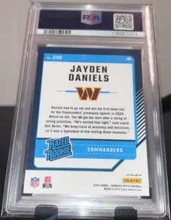 Panini 2024 Donruss Optic Jayden Daniels Rated Rookie #248 PSA 8 Lot x2 - Image 2