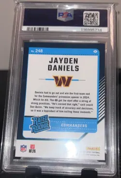 Panini 2024 Donruss Optic Jayden Daniels Rated Rookie #248 PSA 8 Lot x2 - Image 4