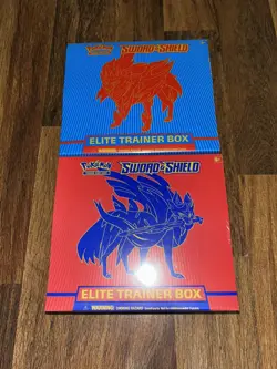 Pokemon TCG Sword & Shield Base Set Elite Trainer Box ETB Lot (x2) 820650104459 - Image 1