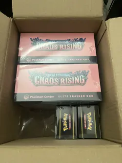 Pokemon TCG Chaos Rising Pokemon Center ETB X2 Booster Bundle X2 FACTORY SEALED - Image 3