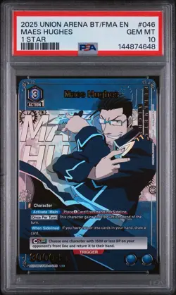 Maes Hughes UE09BT/FMA-1-046 R 1 Star Union Arena Full Metal Alchemist PSA 10 - Image 1