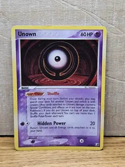 Unown O/28 EX Unseen Forces Holo Rare Pokemon Card TCG - Image 1