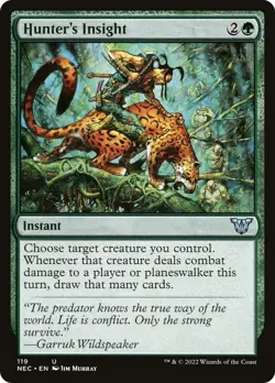 NM - Hunter's Insight [NEC - 119] Commander: Kamigawa: Neon Dynasty - Image 1
