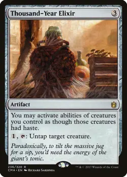Thousand-Year Elixir Commander Anthology HEAVILY PLD Artifact Rare CARD ABUGames - Image 1