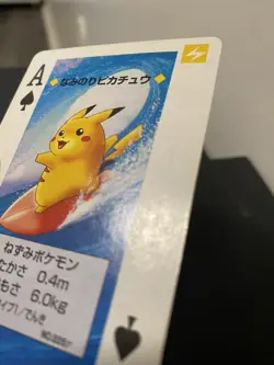 Surfing Pikachu Pokemon Yellow Playing Card Poker Ace Spades - Image 4