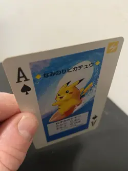 Surfing Pikachu Pokemon Yellow Playing Card Poker Ace Spades - Image 5