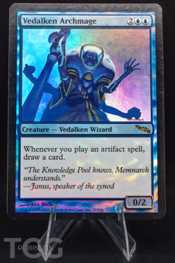 Vedalken Archmage - 2003 Magic the Gathering - Mirrodin Foil - Image 1