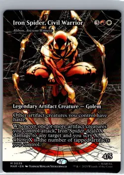 Iron Spider, Civil Warrior - Alibou, Ancient Witness (Borderless) 39 MTG - NM - Image 1