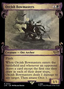 Orcish Bowmasters (Showcase) Foil The Lord of the Rings Playtest Card - Image 1